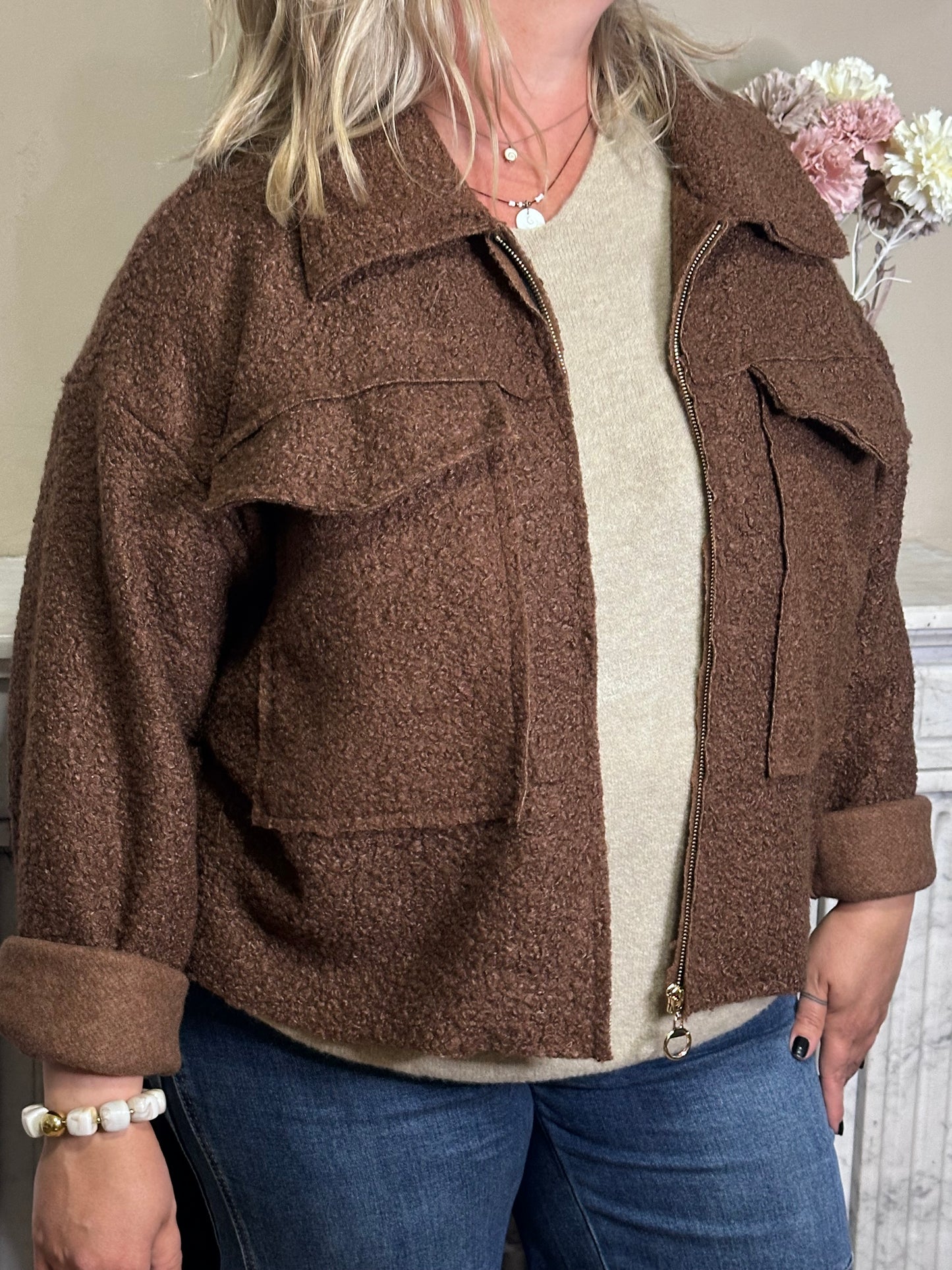 Veste laine bouillie