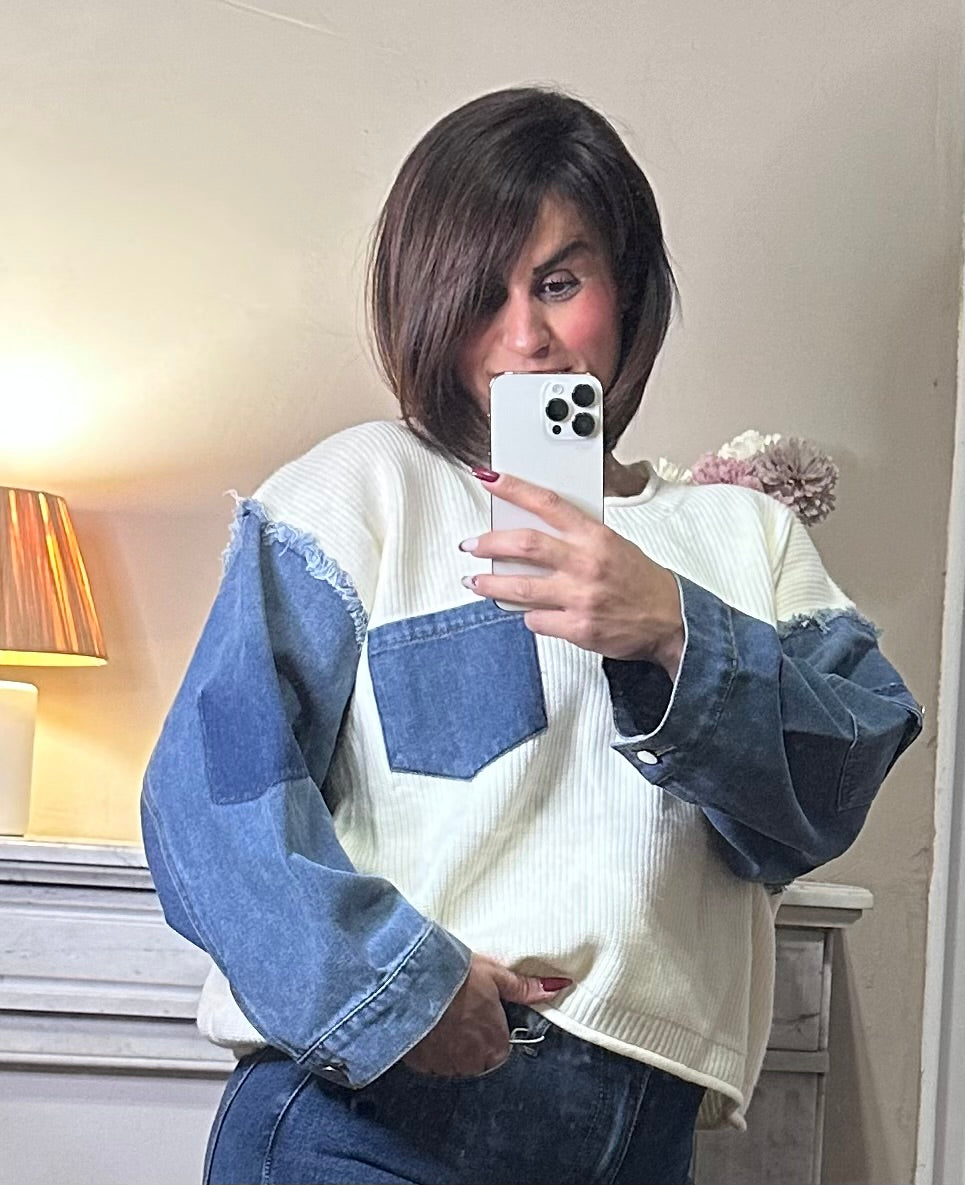 Pull bi-matière