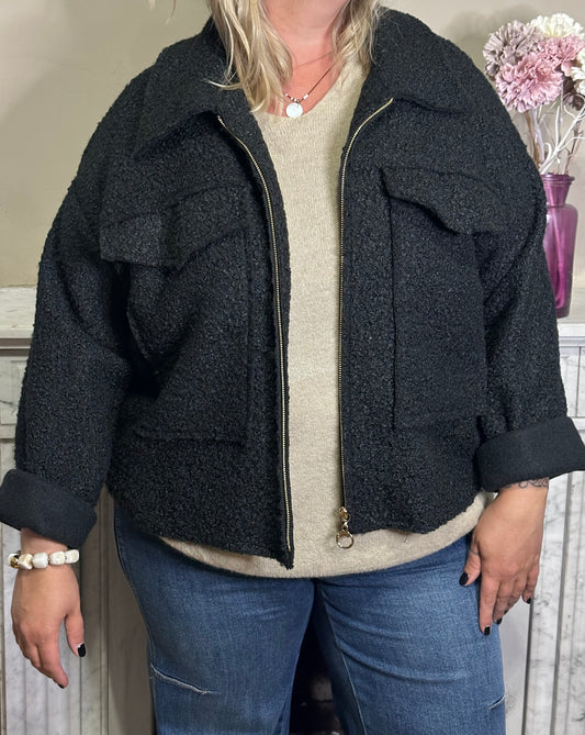 Veste laine bouillie