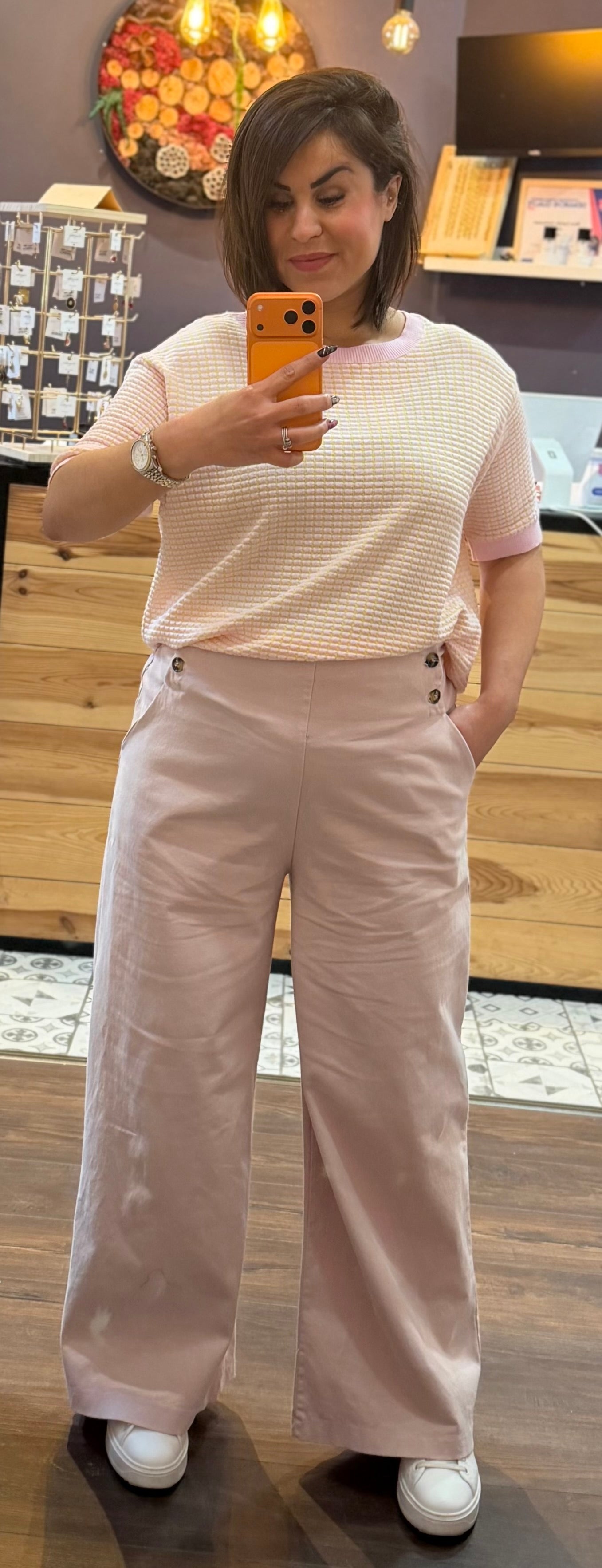 Chino taille haute (plusieurs coloris)