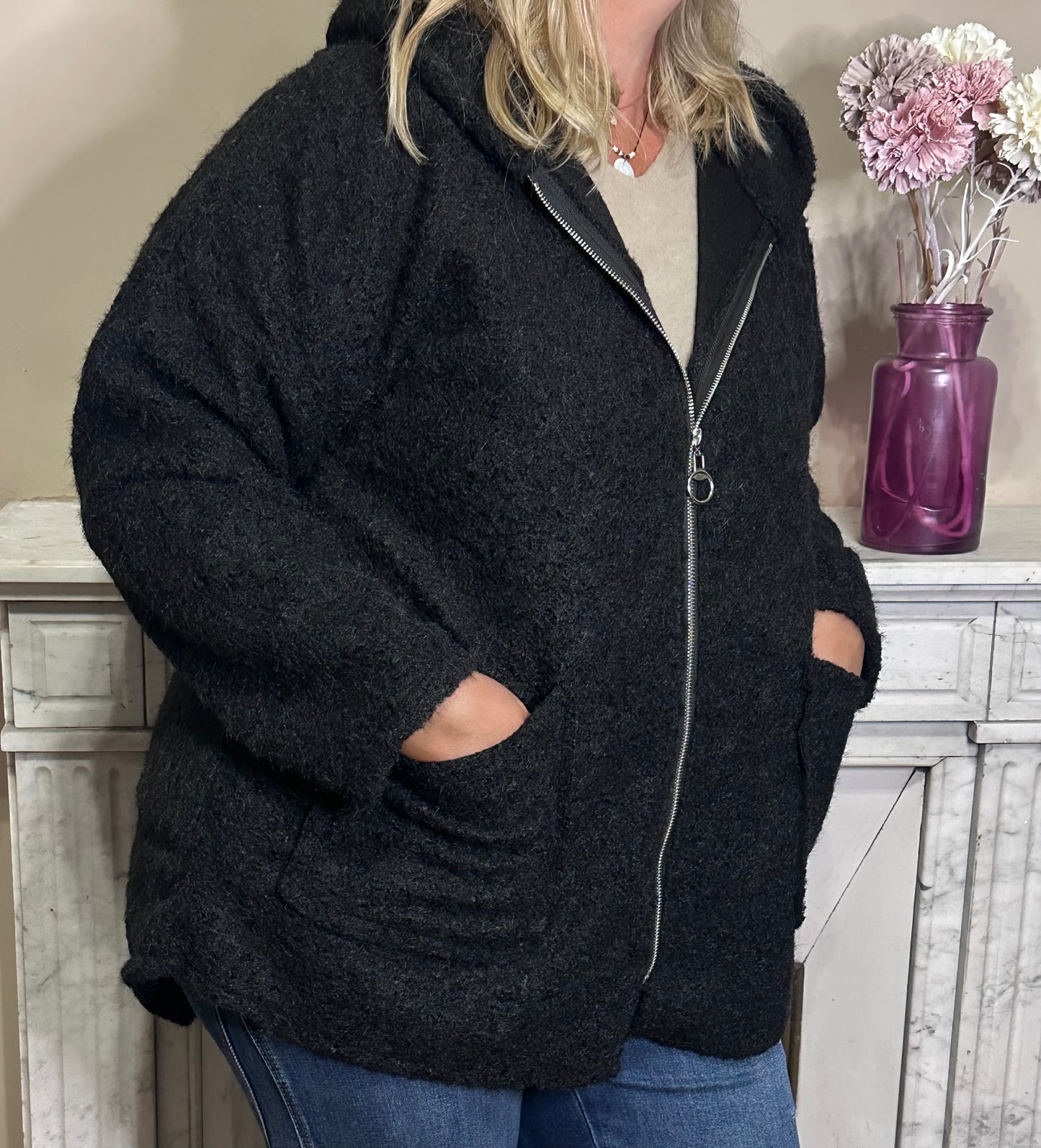 Manteau laine bouillie