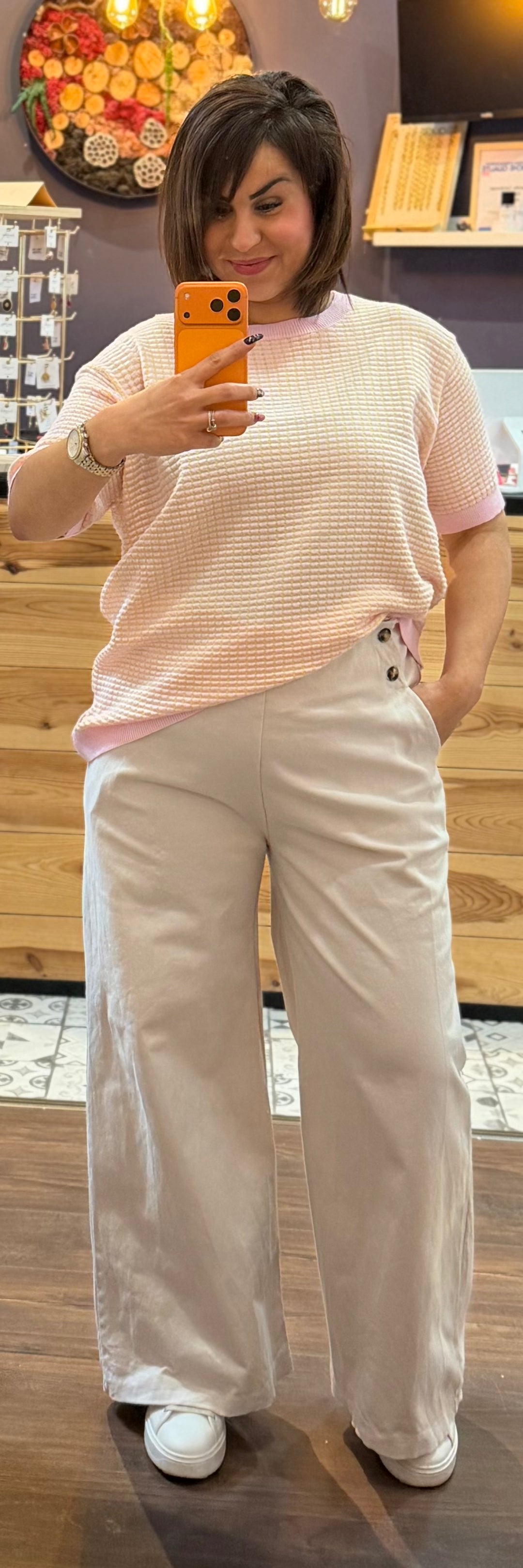 Chino taille haute (plusieurs coloris)