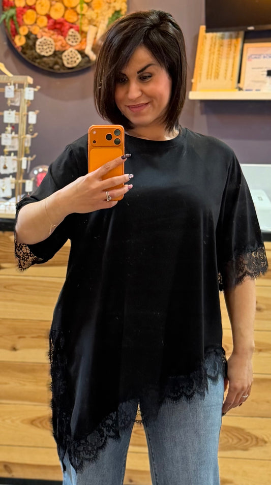 T-shirt dentelle